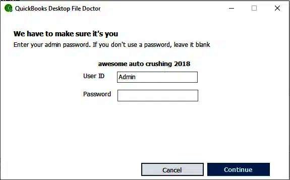 QuickBooks Desktop File Doctor Admin Login