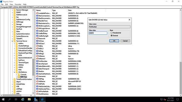 RDP port number