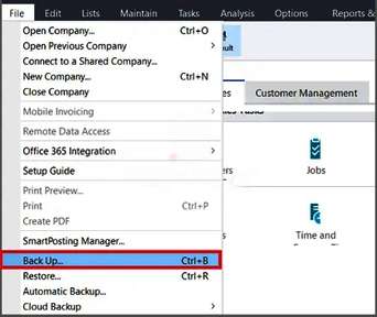 Sage 50 Company File Backup