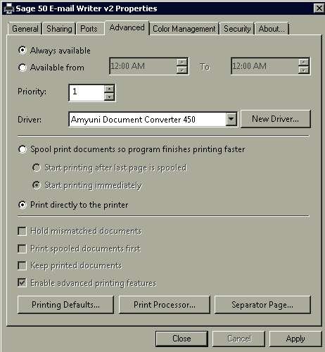 Sage 50 E-mail Writer