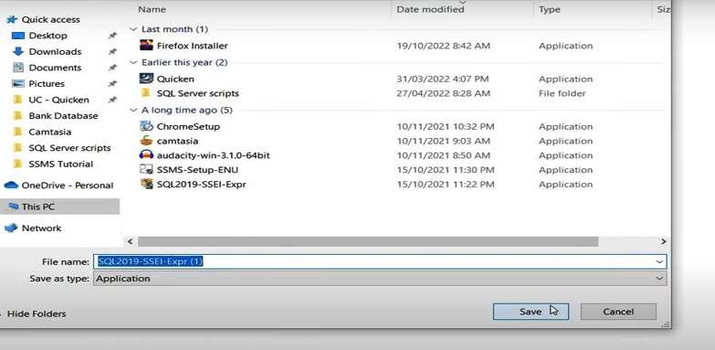 try to save the file on your computer
